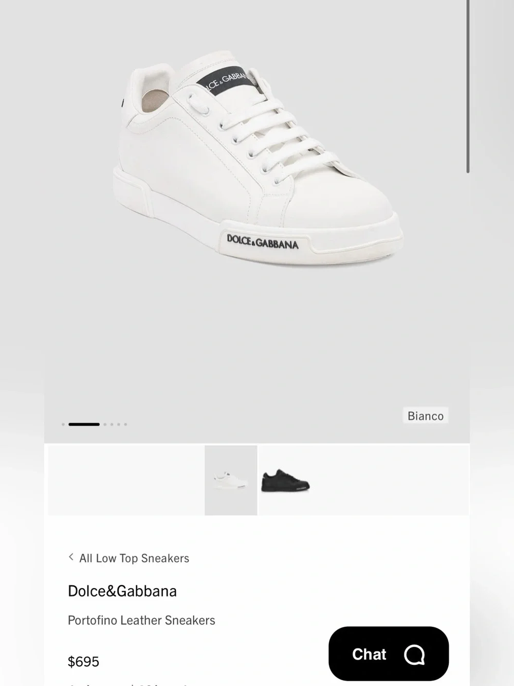 Dolce & Gabbana White Leather Low-Top Sneakers with Logo Trim